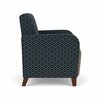 Lesro Siena Lounge Reception Guest Chair, Walnut, RS NightSky Back, MD Farro Seat, RS NightSky Panels SN1101